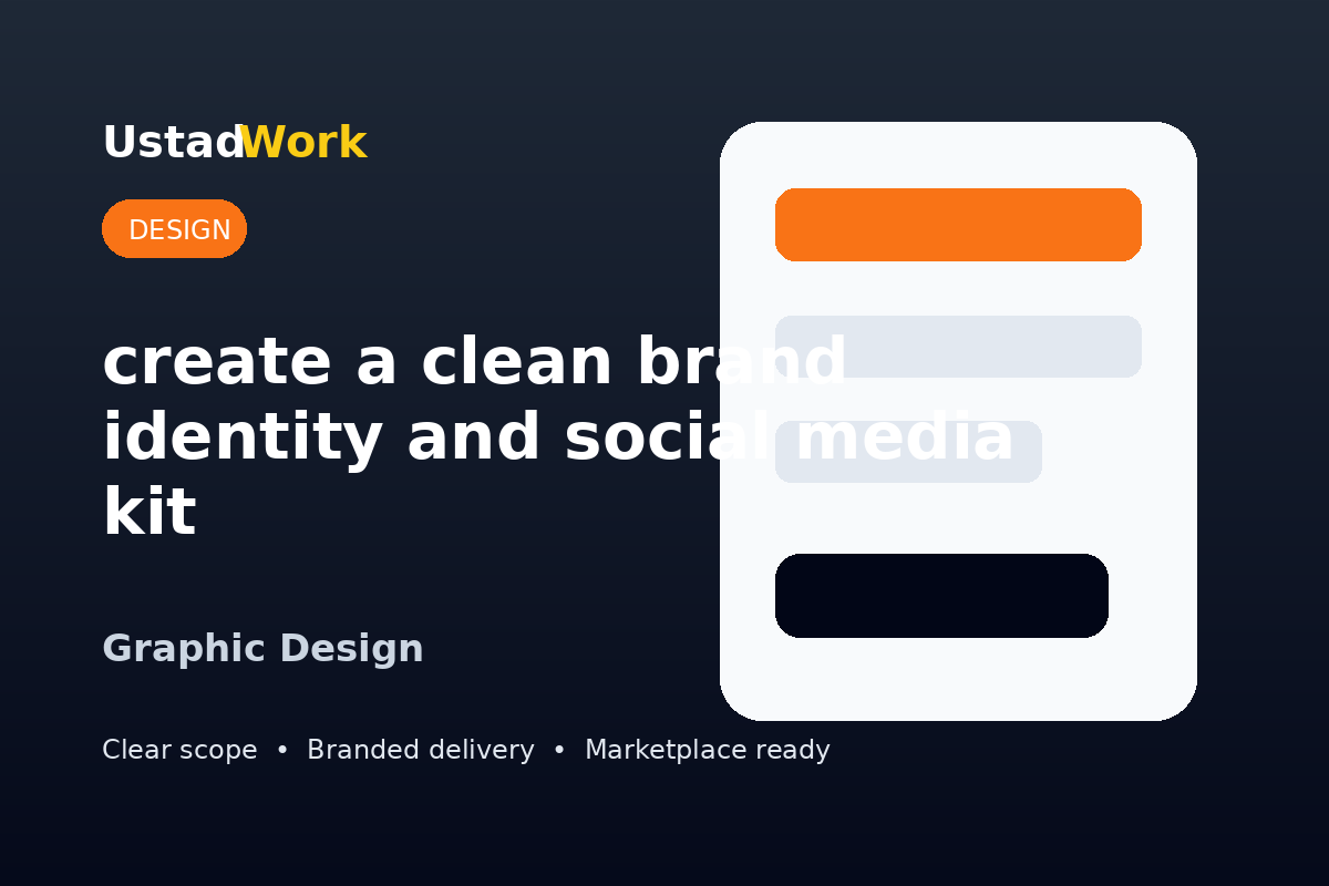 I will create a clean brand identity and social media kit for your business