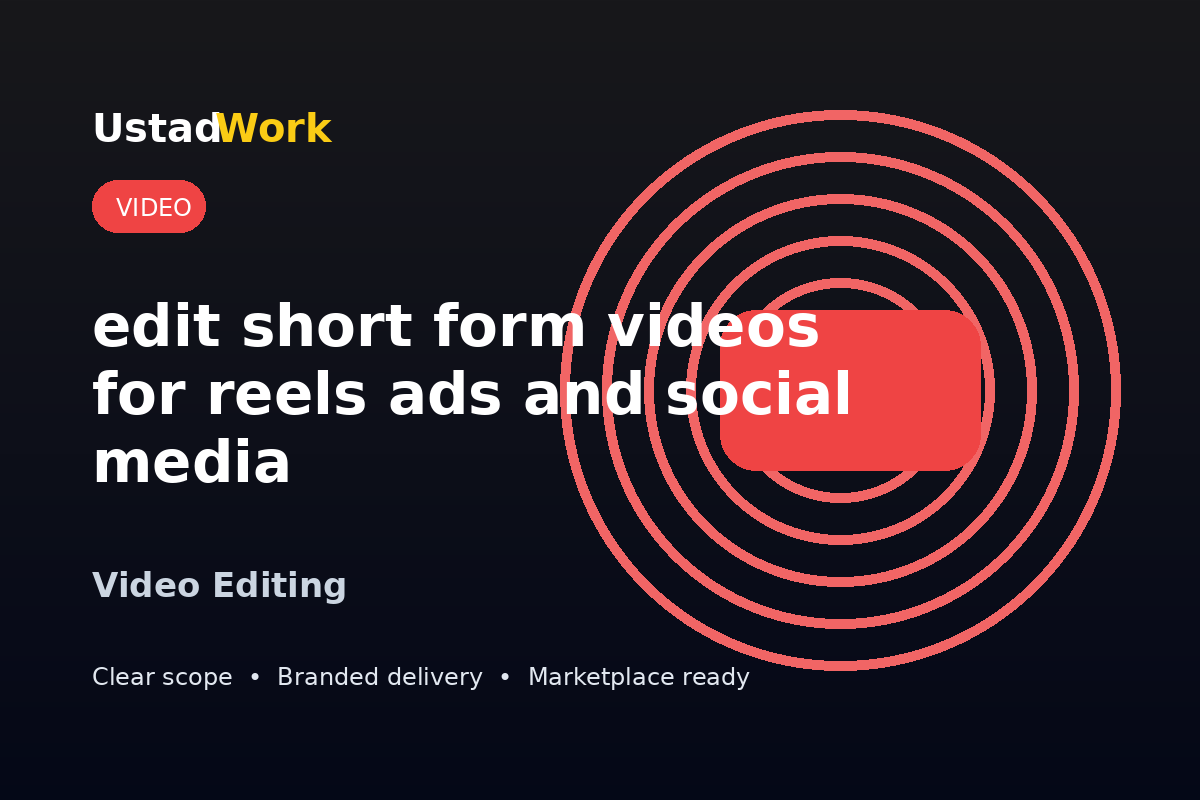 I will edit short form videos for reels ads and social media content