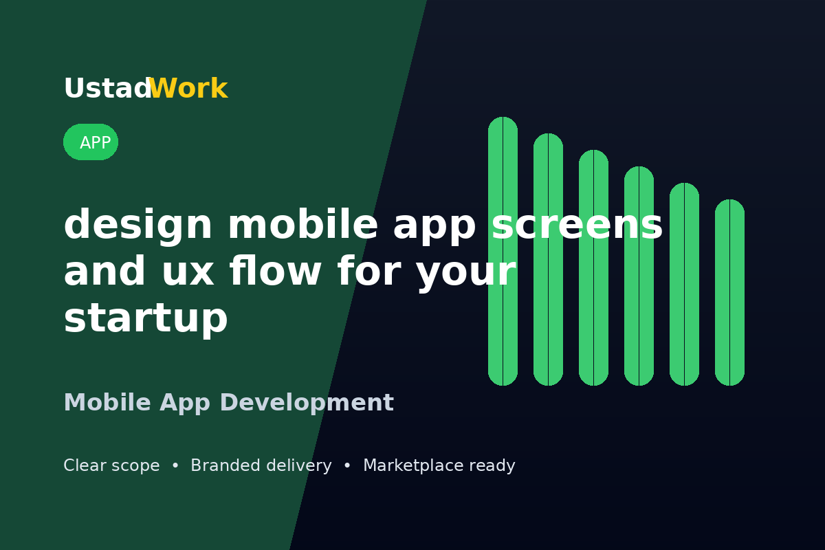 I will design mobile app screens and ux flow for your startup