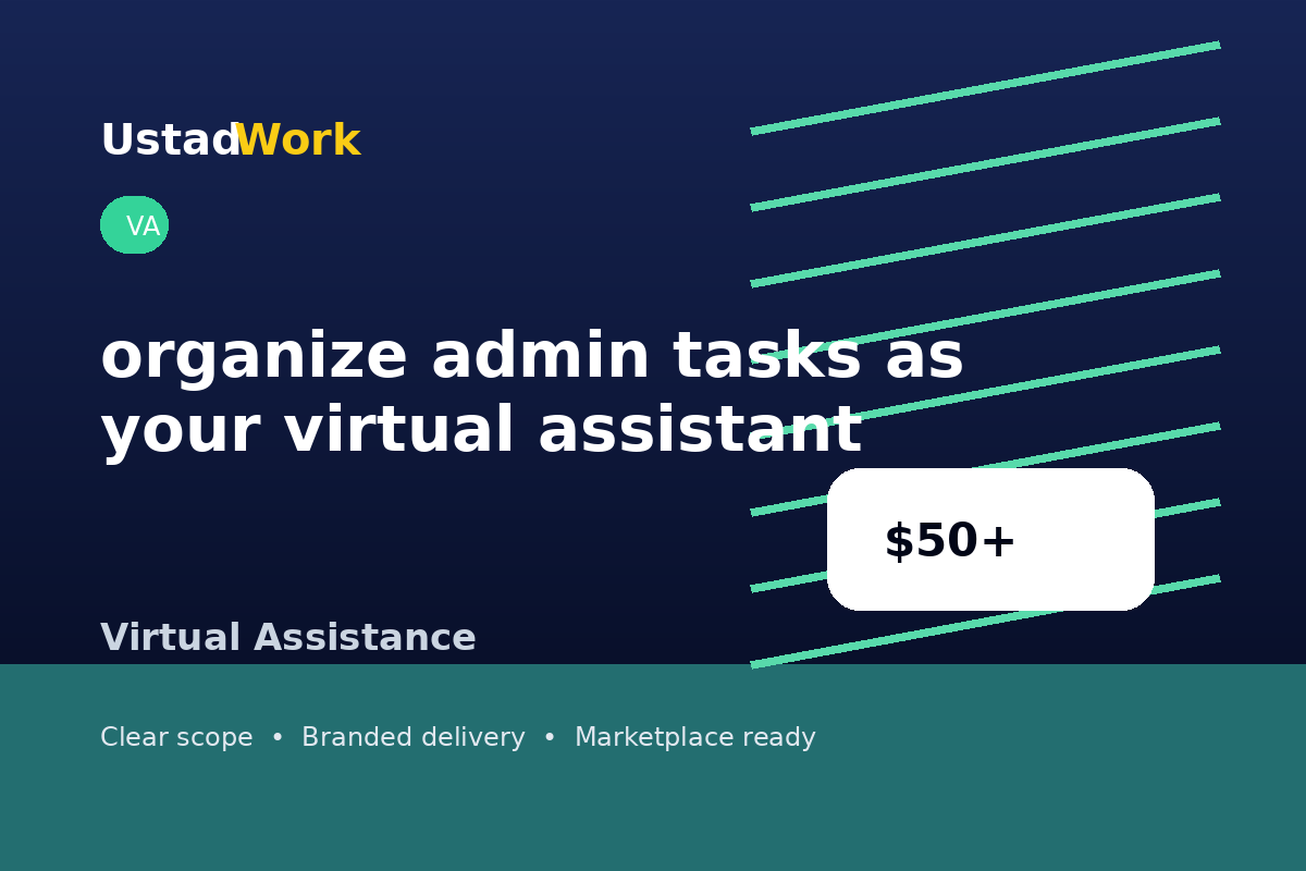 I will organize admin tasks as your virtual assistant