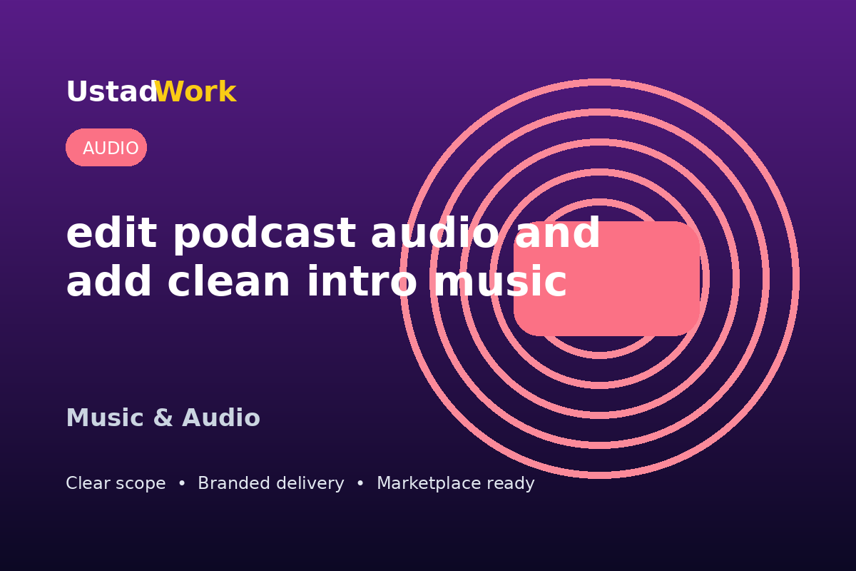 I will edit podcast audio and add clean intro music